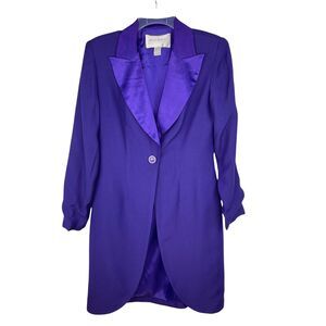 Hugo Buscati Collection Purple Long Sleeve Blazer Coat Women's Sz 4